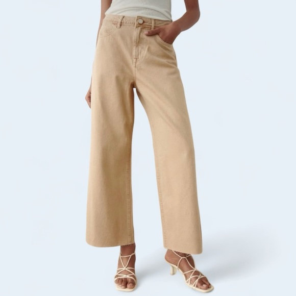 Zara Denim - Zara Wide Leg Cropped Jeans